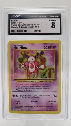 Pokemon TCG - Mr. Mime 013/034 Classic Holo CGC 8 - Image 1