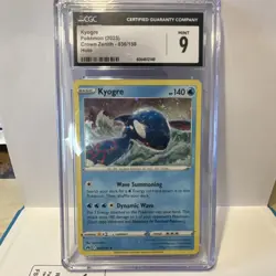 Kyogre CGC 9 Pokemon TCG Crown Zenith 036/159 Holo Rare English 2023 - Image 1