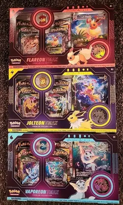 Pokemon Eeveelution VMAX Premium Collection Set of 3 New Sealed (Sig. Del. Req.) - Image 1
