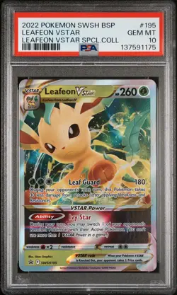 Pokemon Promo Leafeon VSTAR SWSH195 PSA 10 - Image 1