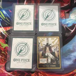 DON!! Card Dracule Mihawk Gold One Piece OP14 The Azure Sea's Seven NM unplayed - Image 2
