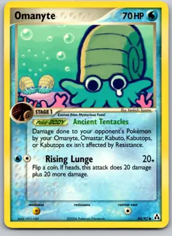 OMANYTE 60/92 LM LEGEND MAKER POKEMON CARD TCG LP 2006 - Image 2