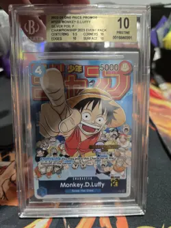 One Piece Monkey D. Luffy Promo Card P-033 Championship 2023 BGS 10 Pristine - Image 1