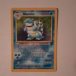 Pokemon Blastoise 2/130 Base Set 2 Holo Card Lot of 3 English 2000 - Image 2