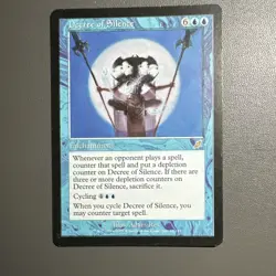 Mtg DECREE OF SILENCE - Scourge Vintage Magic LP condition— see pics - Image 1