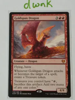 Goldspan Dragon (139/551) Kaldheim NM MTG Magic the Gathering FREE Shipping - Image 1
