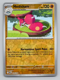 Reverse Holo Medicham 100/182 Uncommon SV10: Destined Rivals Pokemon - Image 1