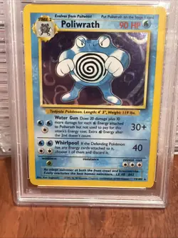 1999 POKEMON BASE SET UNLIMITED #13 POLIWRATH-HOLO PSA 6 - Image 2