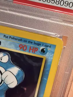 1999 POKEMON BASE SET UNLIMITED #13 POLIWRATH-HOLO PSA 6 - Image 4