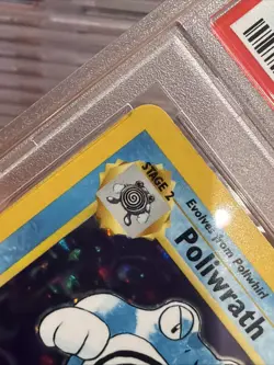 1999 POKEMON BASE SET UNLIMITED #13 POLIWRATH-HOLO PSA 6 - Image 5