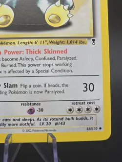 Pokemon TCG Snorlax Legendary Collection 64/110 Regular Uncommon LP+ - Image 2