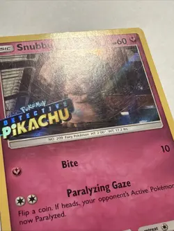 Pokemon Snubbull Sm-Detective Pikachu SM200 Basic Promo Stamped Holo 60 HP - Image 3
