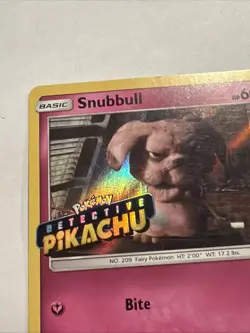 Pokemon Snubbull Sm-Detective Pikachu SM200 Basic Promo Stamped Holo 60 HP - Image 4