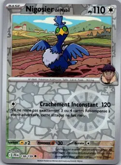 Carte Pokemon Nigosier de Nabil 138/159 Reverse - 2025 - Image 1