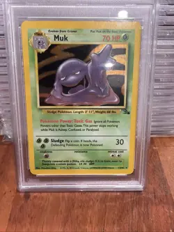 1999 Pokemon Fossil Muk Holo 13/62 Ex-MT PSA 6 - Image 2