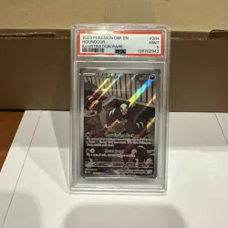 2023 POKEMON OBF EN-OBSIDIAN FLAMES ILLUSTRATION RARE #204 HOUNDOUR PSA 9 - Image 1