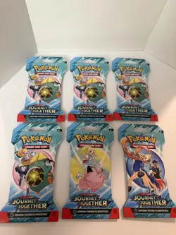 Pokemon Scarlet & Violet Journey Together Booster Packs Lot of 6 English - Image 1