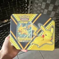 Pokemon V Powers Tin Pikachu V Booster Promo Card English 2020 Sealed Box - Image 1