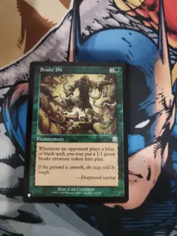 Magic The Gathering MERCADIAN MASQUES SNAKE PIT green card MTG - Image 2