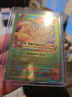Dragonite VStar Rainbow Foil Fan Art Vinyl Premium Textured Collector Card - Image 3
