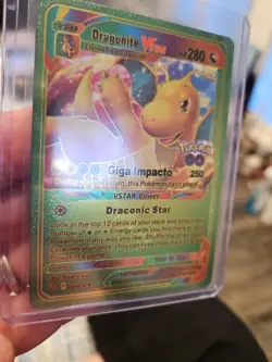 Dragonite VStar Rainbow Foil Fan Art Vinyl Premium Textured Collector Card - Image 4