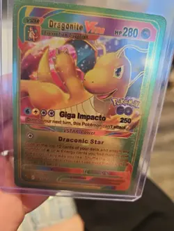 Dragonite VStar Rainbow Foil Fan Art Vinyl Premium Textured Collector Card - Image 5