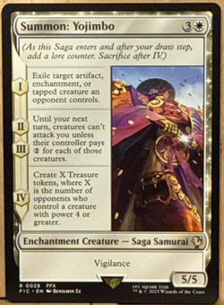 LIMITED EDITION Final Fantasy FFX Magic MtG Summon: Yojimbo Unplayed NM - Image 1