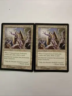 2x Unquestioned Authority Judgment UP NM MTG Magic the Gathering - Image 1