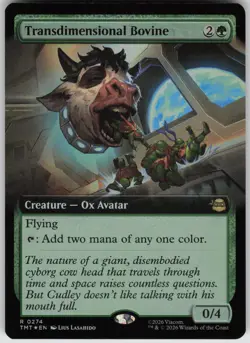 MTG Transdimensional Bovine Extended Art Foil NM TMNT Ma - Image 1