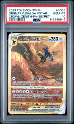 PSA 10 Origin Forme Dialga Vstar GG68/GG70 Secret Pokemon - Image 1