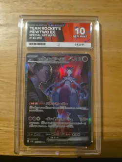 Pokemon TCG PERFECT ACE 10 Team Rocket’s Mewtwo SAR 125/098 PERFECT SUBGRADES - Image 1