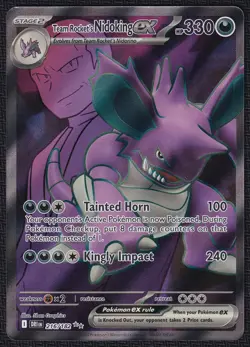 Pokemon Team Rocket’s Nidoking ex 216/182 Full Art Destined Rivals - Image 1