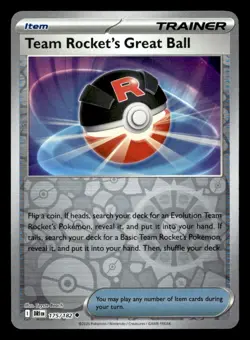 Pokemon Team Rocket's Great Ball #175/182 tcg Near Mint or Better - Image 1