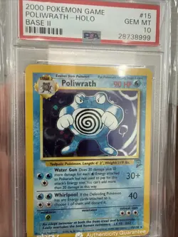 Pokemon 2000 Base Set 2 II Poliwrath PSA 10 Gem Mint - Image 1