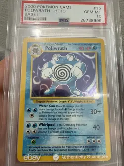 Pokemon 2000 Base Set 2 II Poliwrath PSA 10 Gem Mint - Image 3