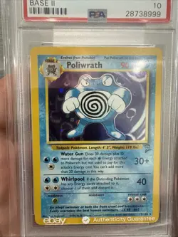Pokemon 2000 Base Set 2 II Poliwrath PSA 10 Gem Mint - Image 4