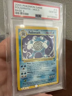 Pokemon 2000 Base Set 2 II Poliwrath PSA 10 Gem Mint - Image 5