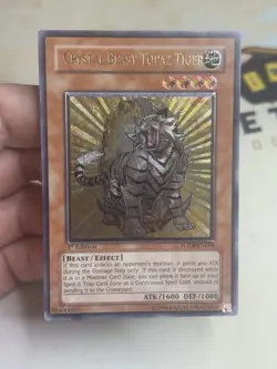 Crystal Beast Topaz Tiger Ultimate Rare 1st Edition FOTB-EN004 YuGiOh VLP-NM EU - Image 2