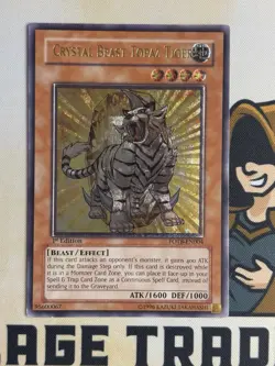 Crystal Beast Topaz Tiger Ultimate Rare 1st Edition FOTB-EN004 YuGiOh VLP-NM EU - Image 3
