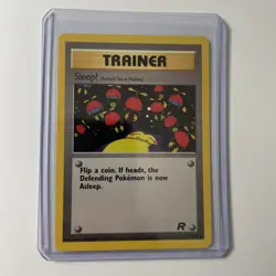Sleep 79/82 Team Rocket Unlimited Pokemon Trainer Card Common WOTC LP-NM - Image 1