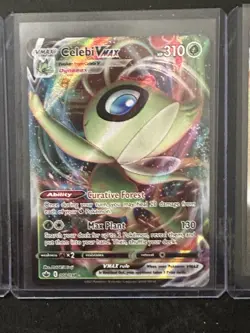Pokemon TCG Celebi VMAX + V + Rainbow 3 Card Lot NM / M Chilling Reign 2021 Set - Image 3