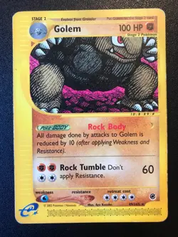 Expedition Base Set Pokemon cards 6 rare Alakazam Golem Machamp Raichu Rapidash - Image 4