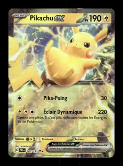 Carte Pokemon Pikachu ex 063/193 Evolutions a Paldea FR - Image 1