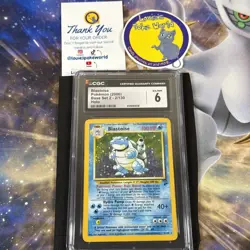 2000 Pokemon Base Set 2 Blastoise Holo #2/130 - CGC 6 - SWIRL 🌀 - - Image 1