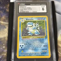 2000 Pokemon Base Set 2 Blastoise Holo #2/130 - CGC 6 - SWIRL 🌀 - - Image 2