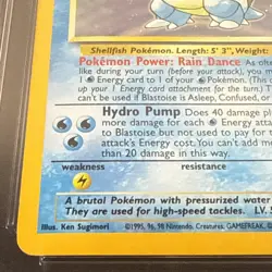 2000 Pokemon Base Set 2 Blastoise Holo #2/130 - CGC 6 - SWIRL 🌀 - - Image 3