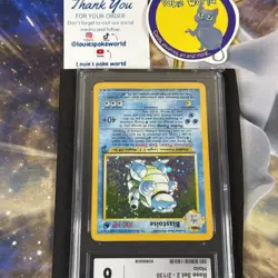 2000 Pokemon Base Set 2 Blastoise Holo #2/130 - CGC 6 - SWIRL 🌀 - - Image 5