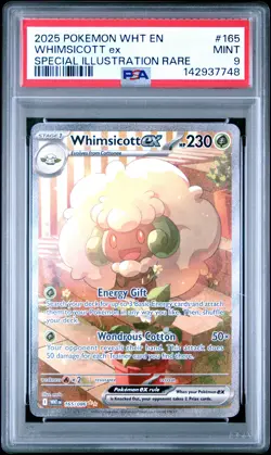 2025 POKEMON WHT EN-WHITE FLARE SPECIAL ILLUSTRATION RARE WHIMSICOTT EX PSA 9 - Image 1