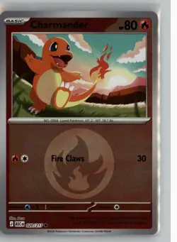 CHARMANDER 020/217 C ME: ASCENDED HEROES POKEMON FIRE ENERGY HOLO NM - Image 1
