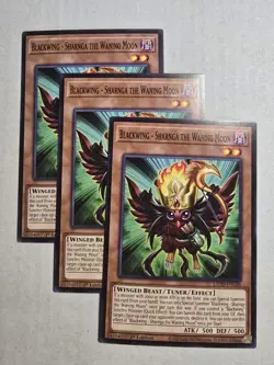 3x Blackwing - Sharnga the Waning Moon 1st Edition Common L5DD-ENC06 Yu-Gi-Oh! - Image 1